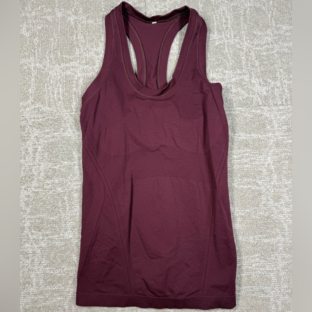Athleta Maroon Momentum Sleeveless Work Out Active Tank Read below